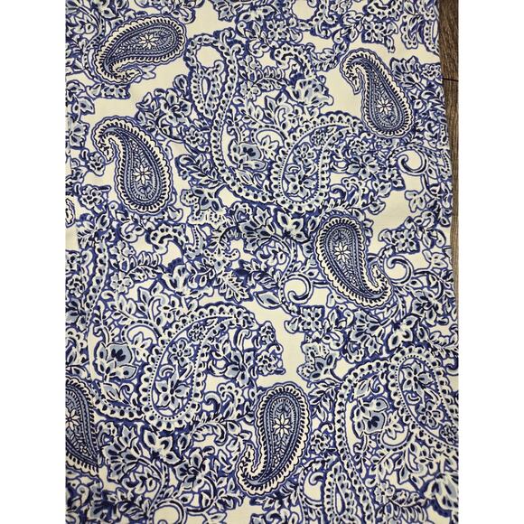 Talbots Blue Paisley Cuffed Relaxed Chino Pants Size 10 - Picture 2 of 5